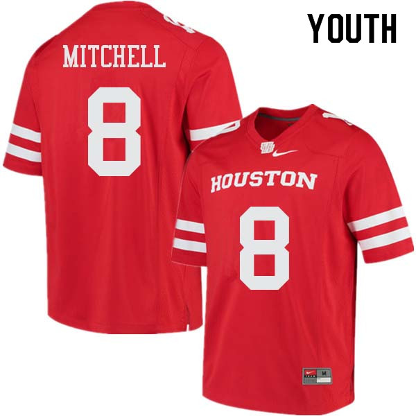 Youth #8 Davion Mitchell Houston Cougars College Football Jerseys Sale-Red - Click Image to Close